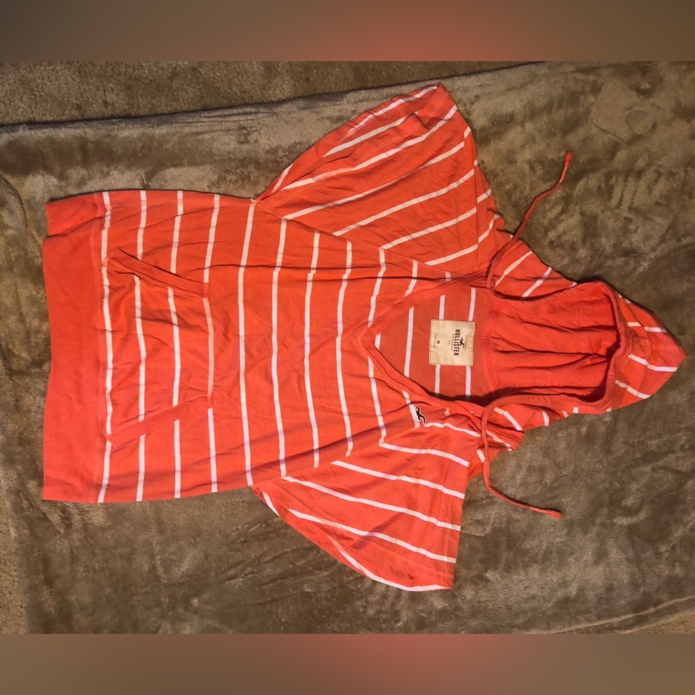 Hollister Hoodie Style Shirt, Orange, size M